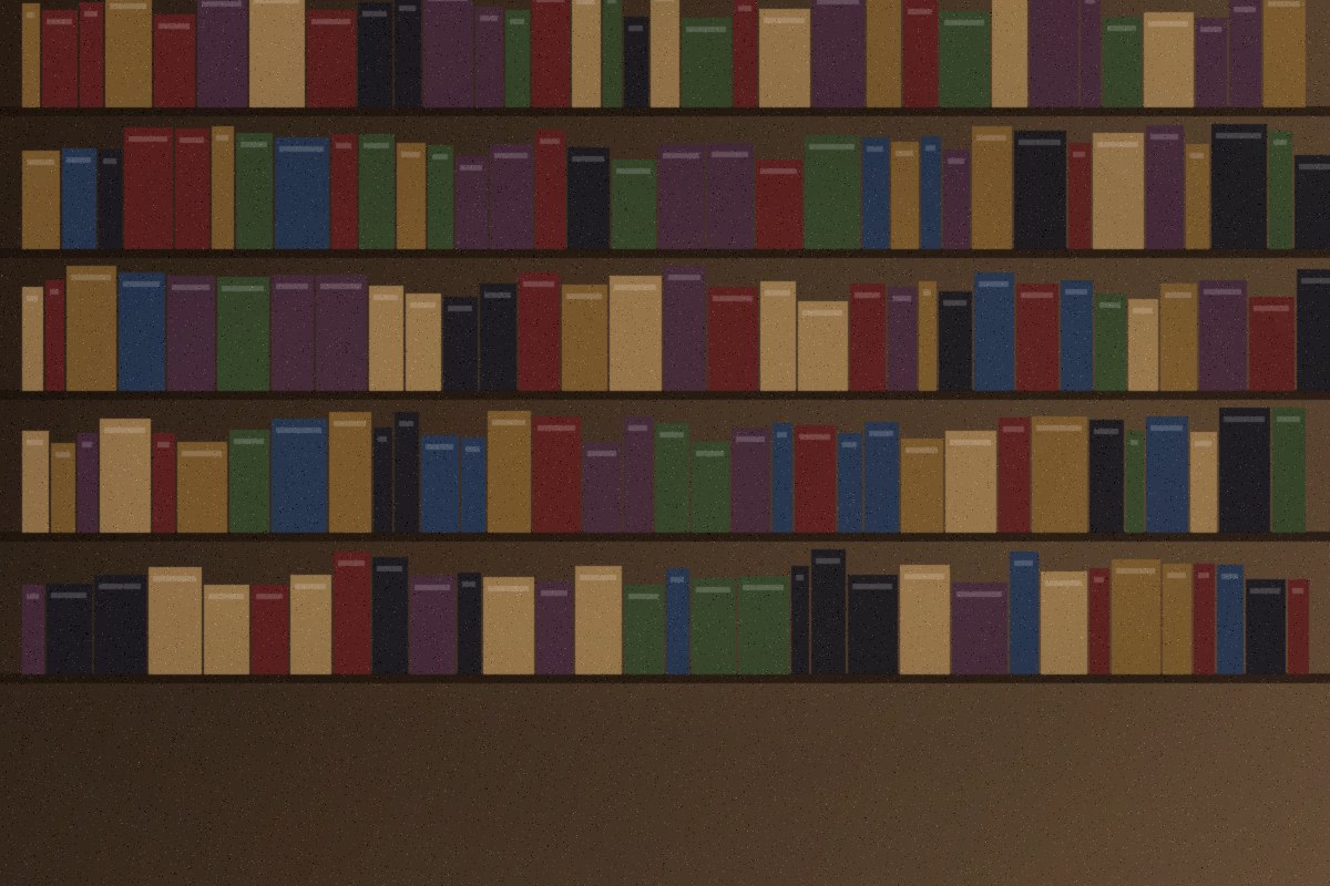 Close-up of book spines